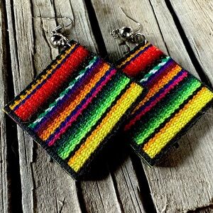 Crazy Train Serape Earrings NWT